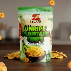 custom unripe plantain chips packaging pouch design