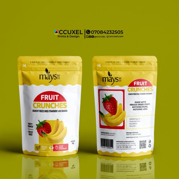 Get Dried Banana Chips Pouch Packaging Design and Printing (Low Minimum Order) 1