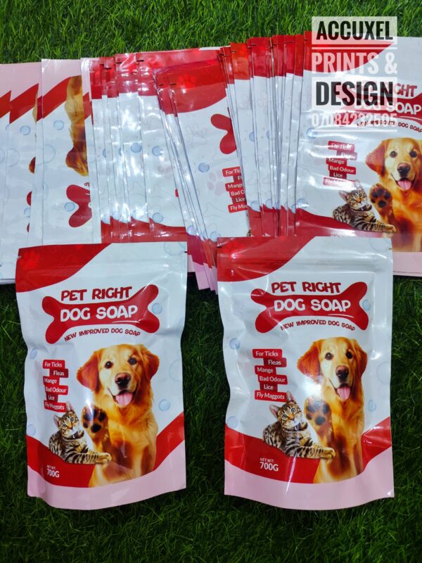 eco friendly dog soap pouch printing