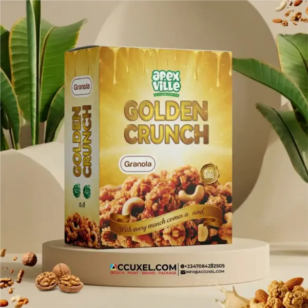eco friendly granola cereal box packaging design