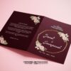 folded A5 wedding program front and back view