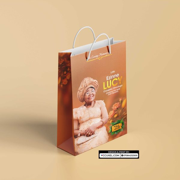 funeral Souvenir Paper bag with picture