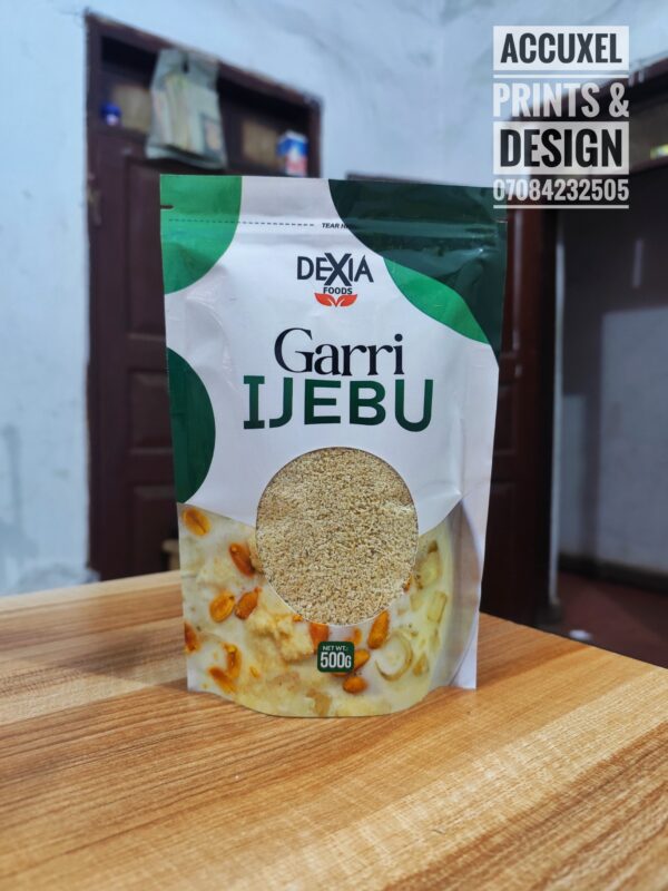 garri Ijebu packaging pouch