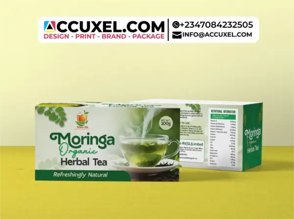 herbal tea packaging box mockup retail shelf display