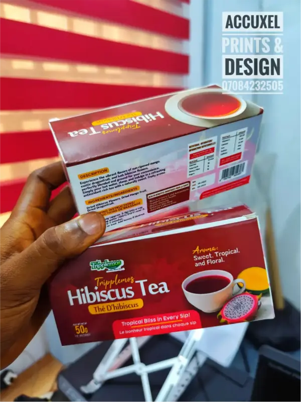 hibiscus tea packaging box printing service