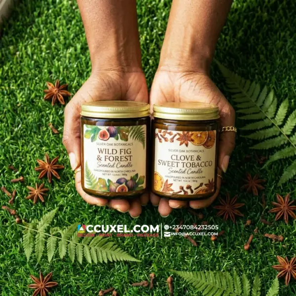 luxury candle sticker printing