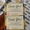 Get Custom Thank You Card Design and Printing 2 luxury personalized thank you cards with premium cardstock
