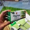 moringa tea product packaging close up branding detail