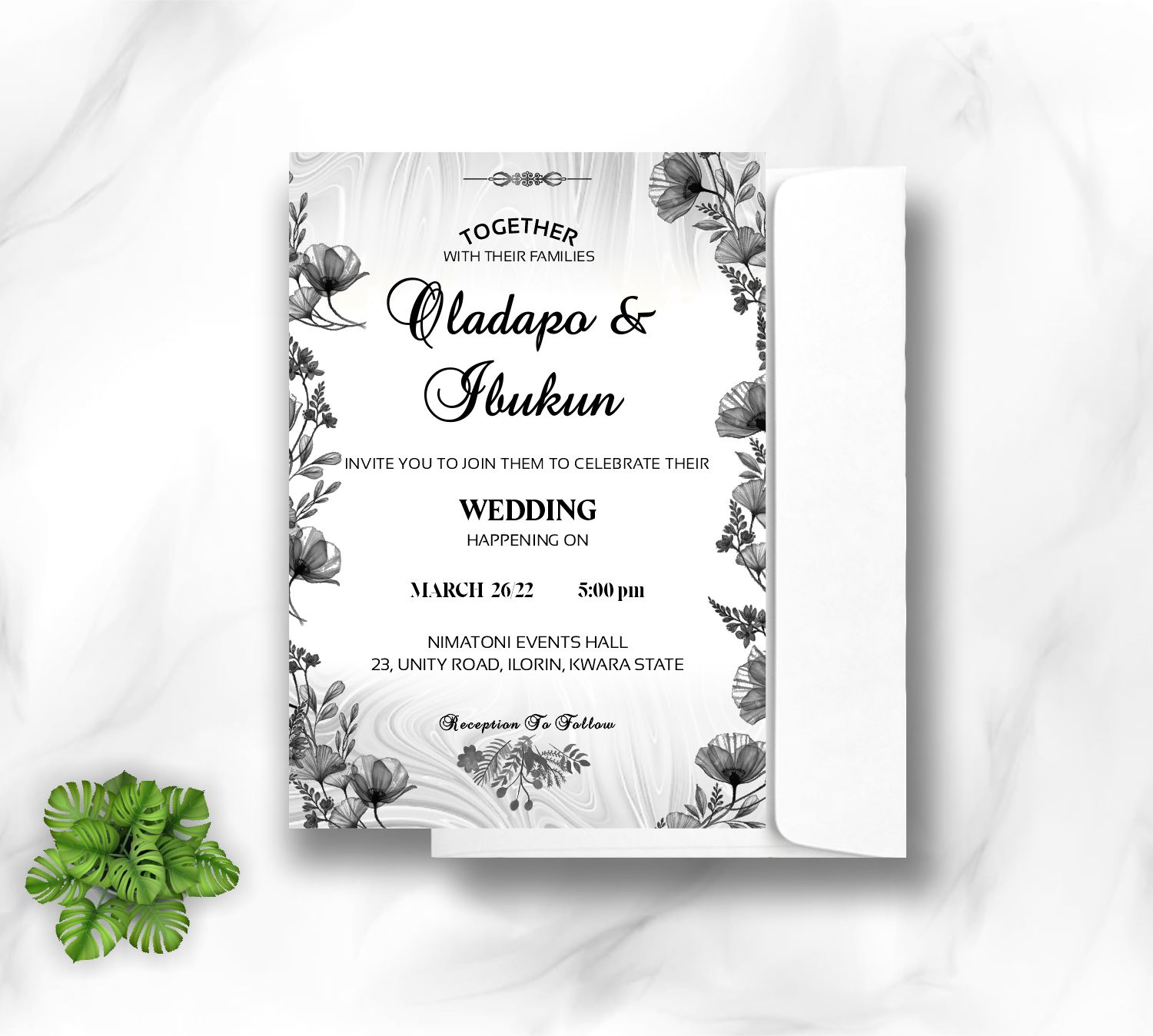 get nigerian white wedding invitation card design and printing