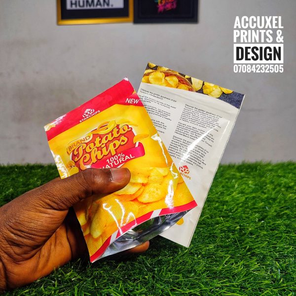 pouch packaging for potato chips