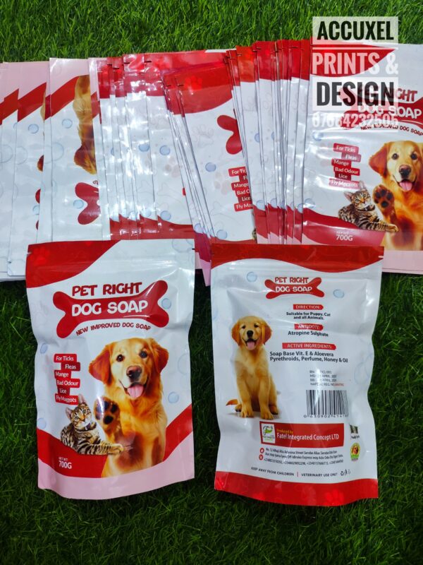 premium dog shampoo packaging pouch