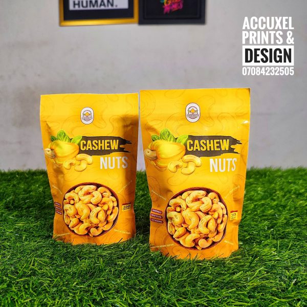 printed cashew nuts pouch packaging