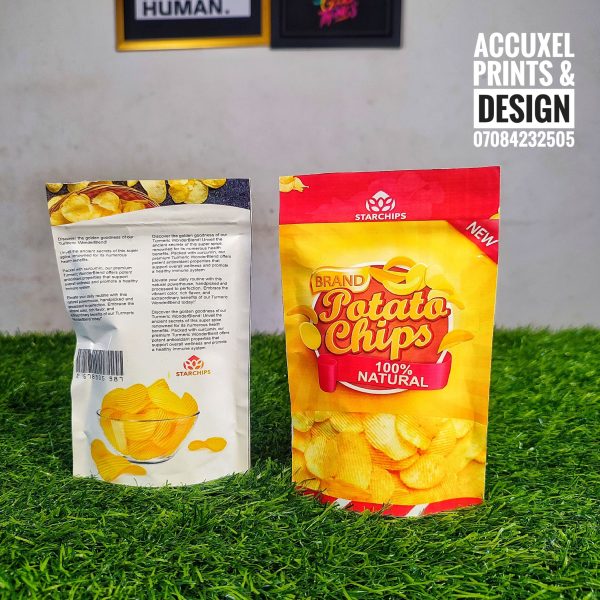 printed chips pouch packaging