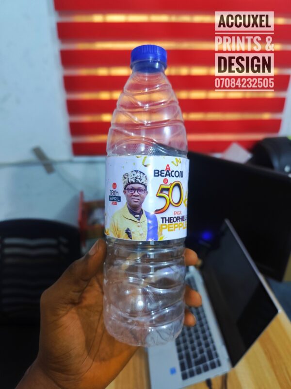 printed happy 50th Birthday Water Bottle Labels Sticker
