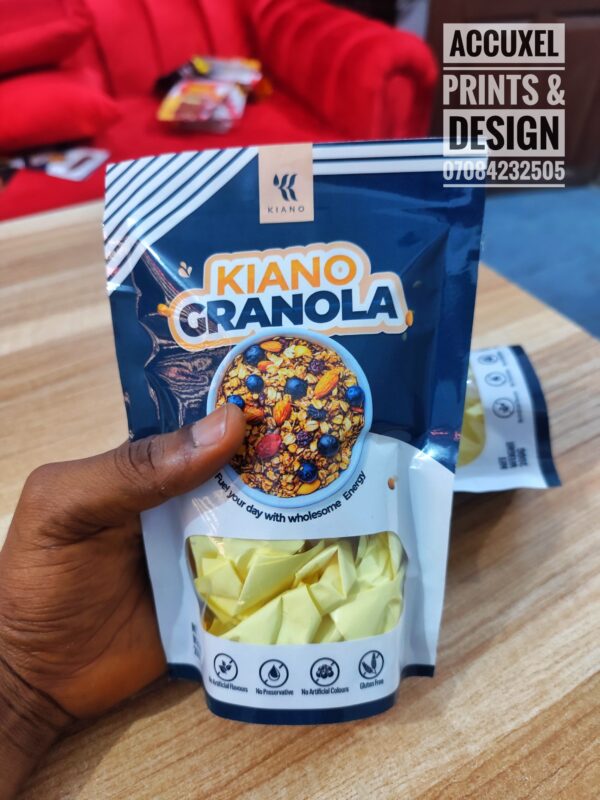 resealable granola packaging bags for retail display