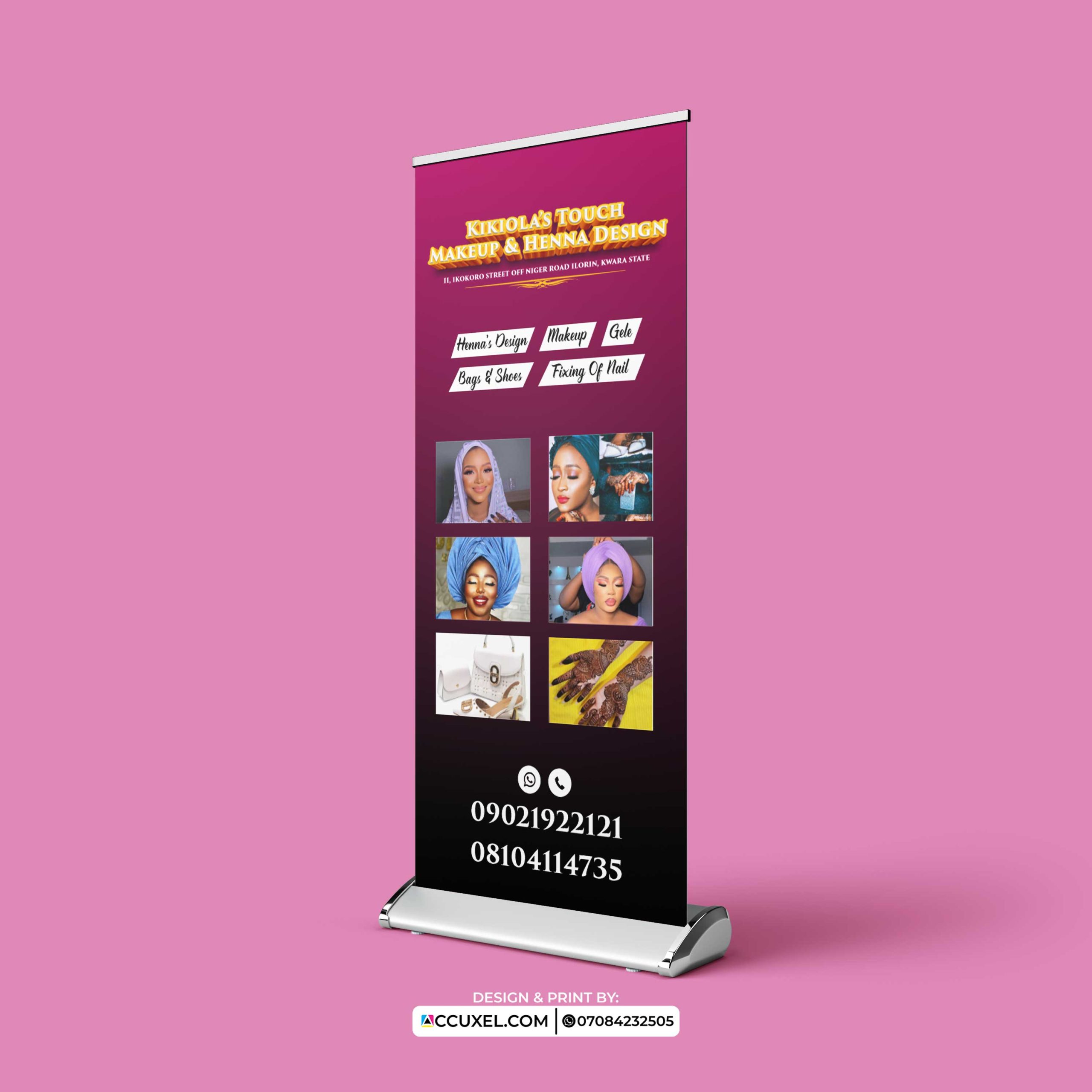 retractable banner for business design and printing