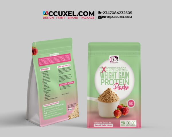 stand up pouch for body supplement printing