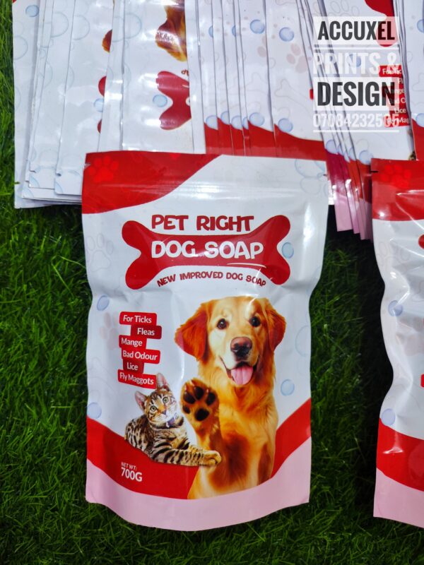 stand up pouch for dog soap products