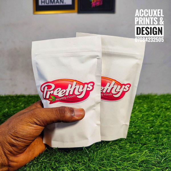 stand up pouch packaging with logo