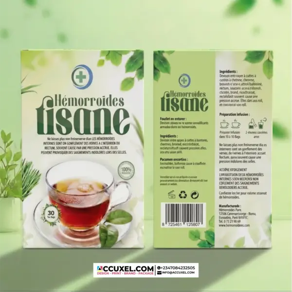 tea box with eco-friendly recyclable packaging design