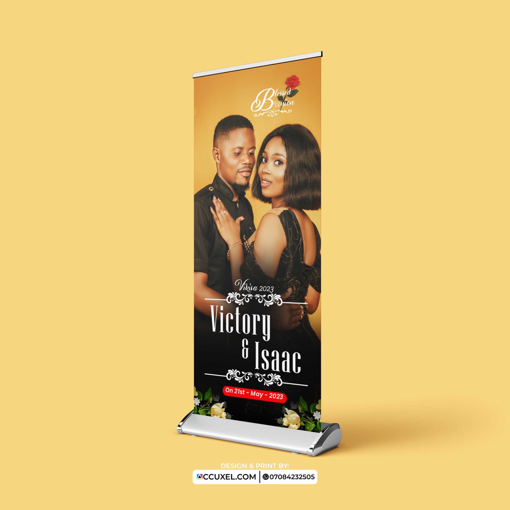 Get Custom Wedding Roll Up Banner Design And Printing - Design And ...