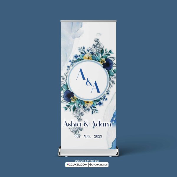 wedding roll up banner design without picture
