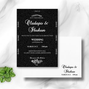 white and black wedding invitation cards design and printing